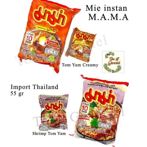 

(Terbaik) mie instan MAMA instan noodles tom yum flavor dan tom yam creamy