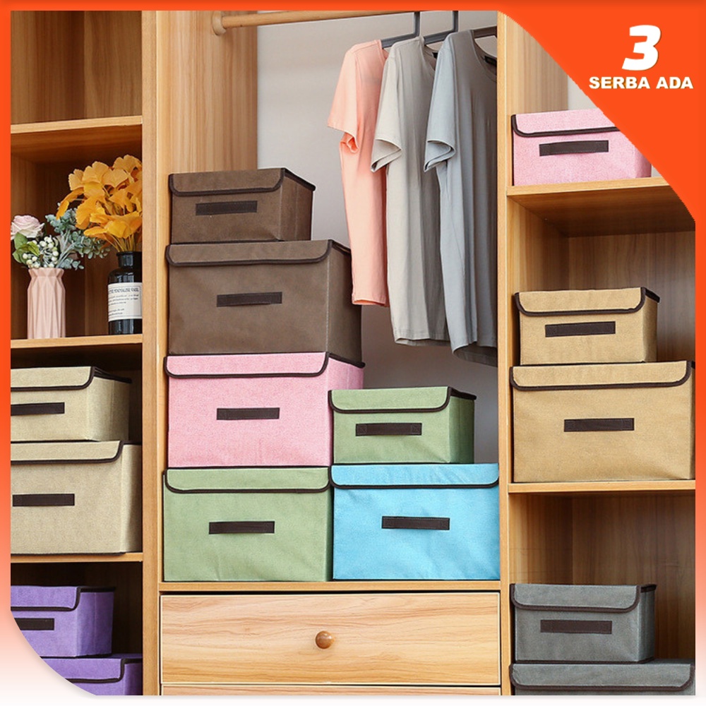 Keranjang Lipat Serbaguna Besar / Storage Box Organizer / Kotak Penyimpanan Serbaguna  / Tempat Penyimpanan Serbaguna / Storage box 2in1 / Wadah Penyimpanan