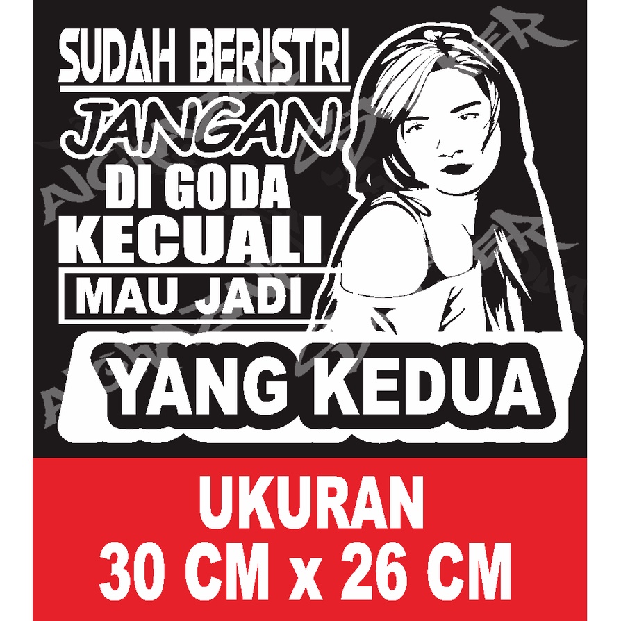 Cutting Sticker Stiker Mobil Kata Kata Lucu Sudah Beristri Kaca Bodi Samping Kata Kata Truk Canter P