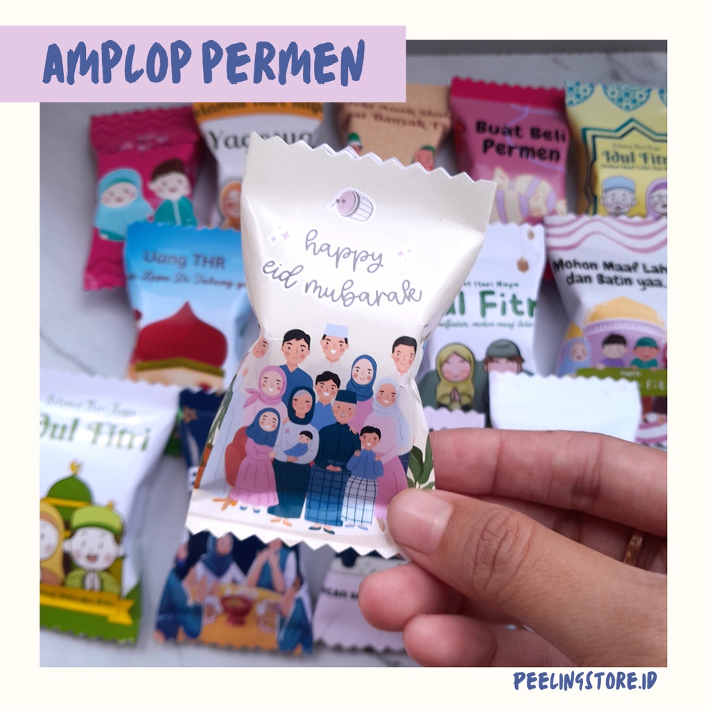 

10pcs | Angpau Lebaran Bentuk Permen | Angpau viral | Amplop Lebaran | Amplop THR | Angpau Permen | Amplop Permen | Hadiah