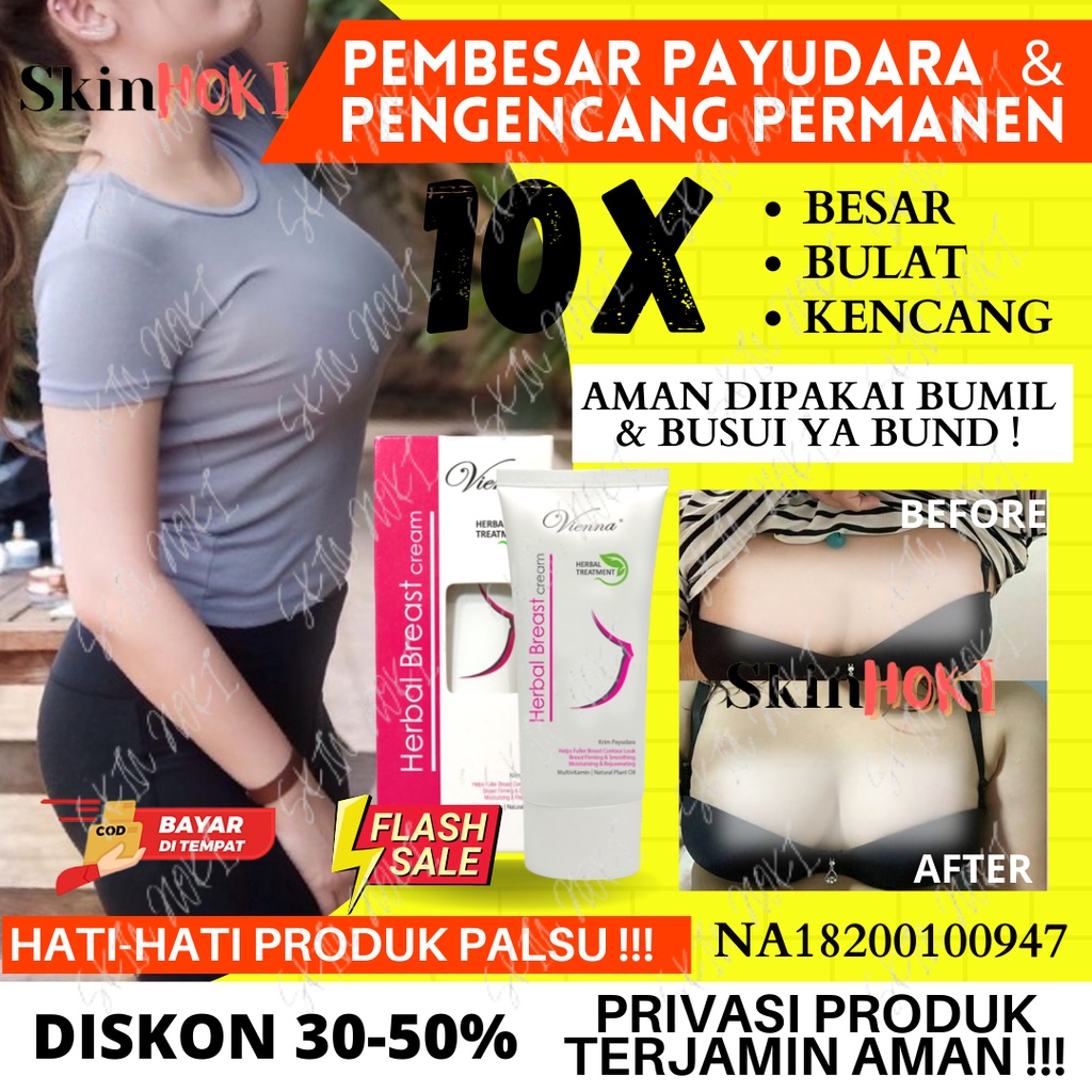 [PRIVASI] PEMBESAR PAYUDARA CREAM VIENNA HERBAL BREAST 80ml PENGENCANG PAYUDARA ORIGINAL BPOM