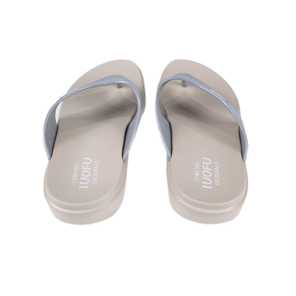 LUOFU ORIGINAL jelly sandal karet empuk murah wanita jepit import cewek E7193NEW-6SMH