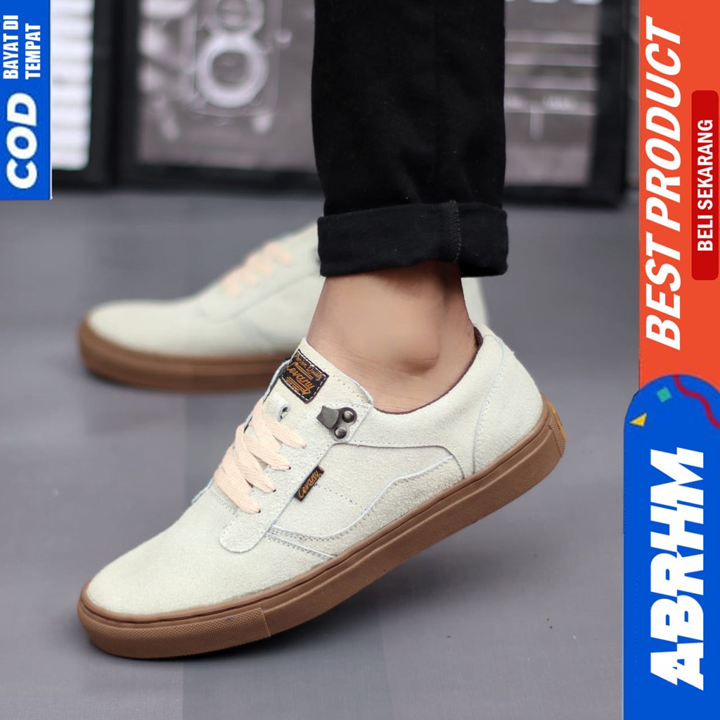 ABRHM X GORDON Sepatu Sneaker Pria Sepatu Pria Casual  Sepatu Sneakers Pria Cowok/ kulit Asli Suede Sepatu Kasual Gaya Keren kekinian Terlaris