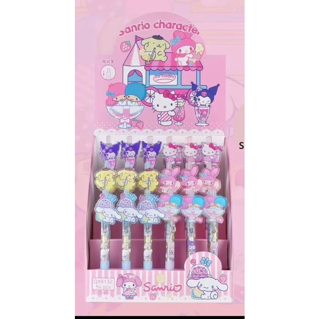 GP Pulpen Gel Desain Kartun My Melody Kuromi Cinnamoroll Kitty Sanrioed Untuk Stationery Kantor/PULPEN MIKA