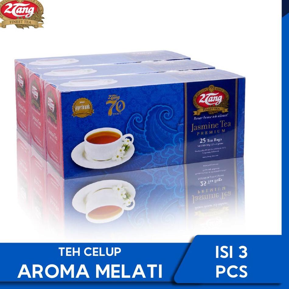 

>XG34448< 2Tang Jasmine Tea Premium Teh Celup [3 box @25 kantong/2 gr]