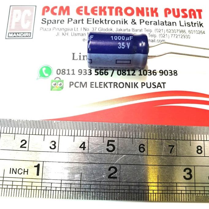 (2 pcs) Capasitor Kapasitor Elco Panasonic 1000uf 35V 1000 mikro 35volt pcmelektr812