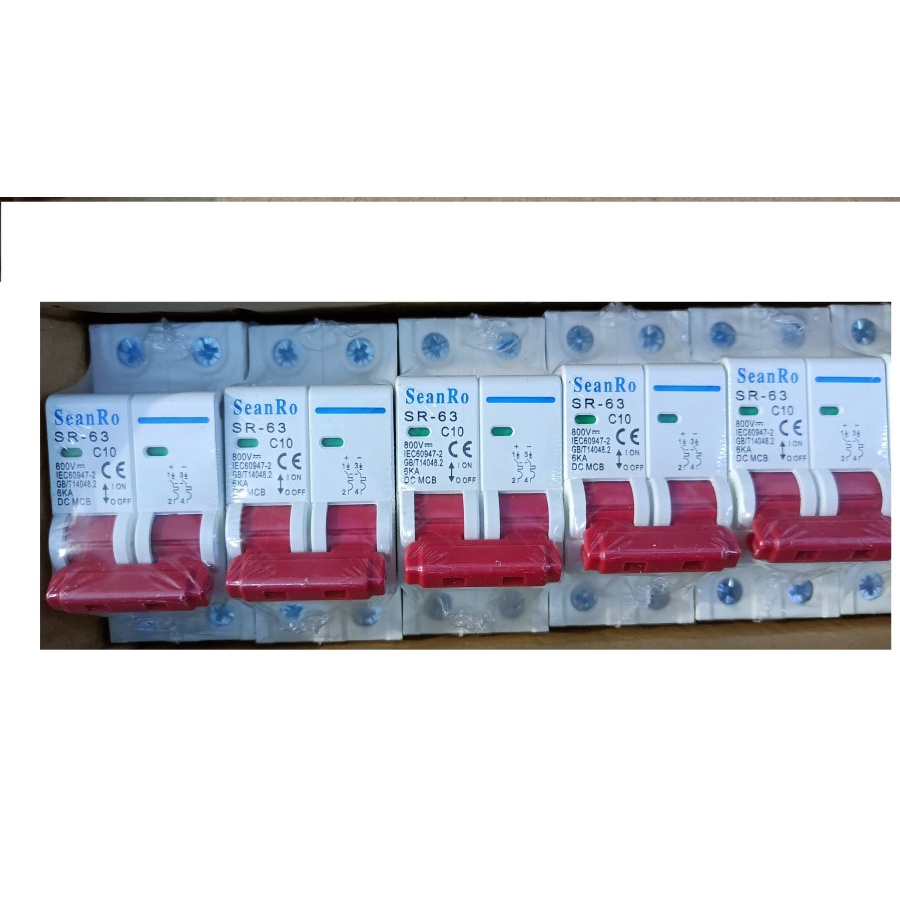 mcb DC 2pin mcb PV mcb dc 2p 10A 20A 32A 40A 50A 63A seanro panel sury