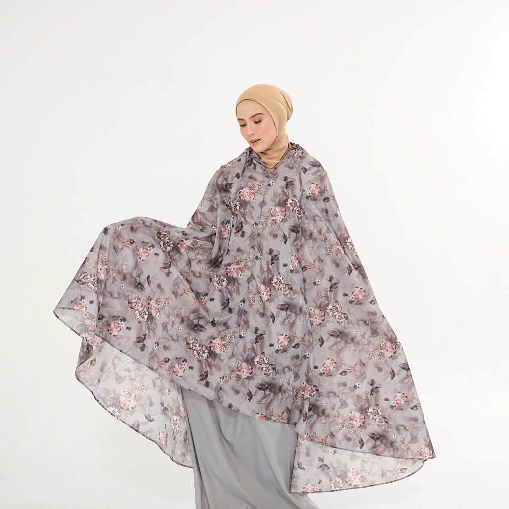 ALIF MUKENA MINI MOTIF PARASUT PREMIUM KOREA TRAVEL - GRAY VIOLET ( MKN-P02-006 )