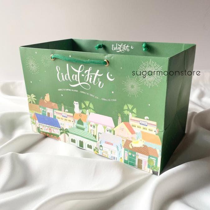 

Paper Bag Hometown Eid Mubarak Idul Fitri Lebaran Kantong Tas Box Kue 007