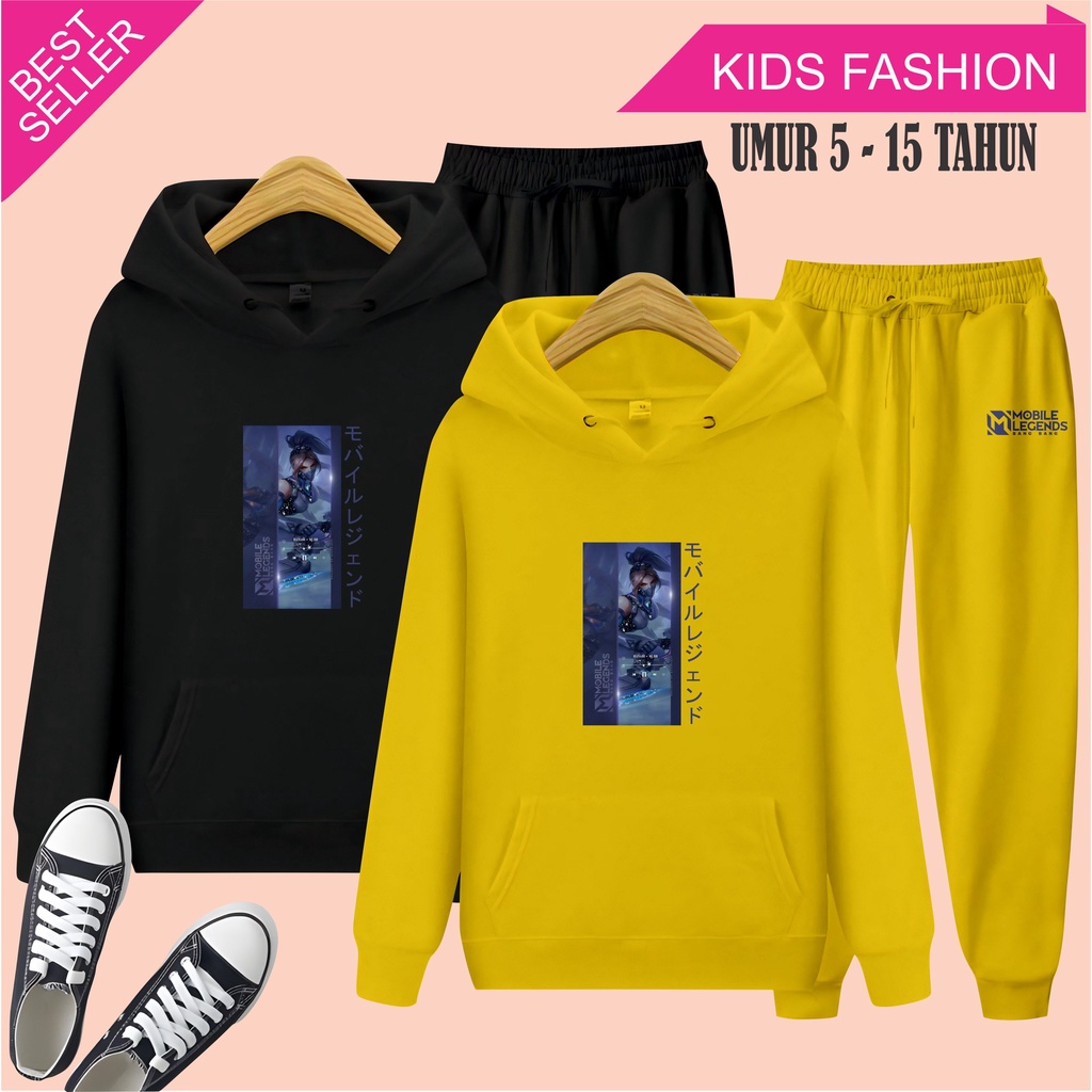 MCL - Setelan Hoodie Anak Hanabi Mlbb
