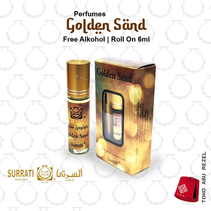 Parfum GOLDEN SAND 6ml Roll On | Parfum Surrati | Bibit Minyak |  Surrati Perfumes| Original Product | Surrati Factory Holly Makkah KSA