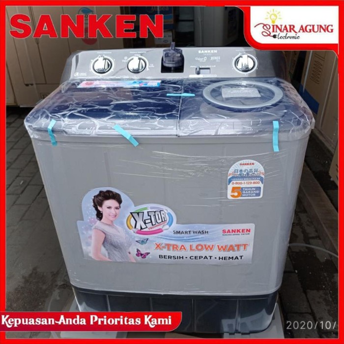 SANKEN MESIN CUCI 2 TABUNG 8KG TW-927HGY / TW927HGY / TW 927GY - RESMI