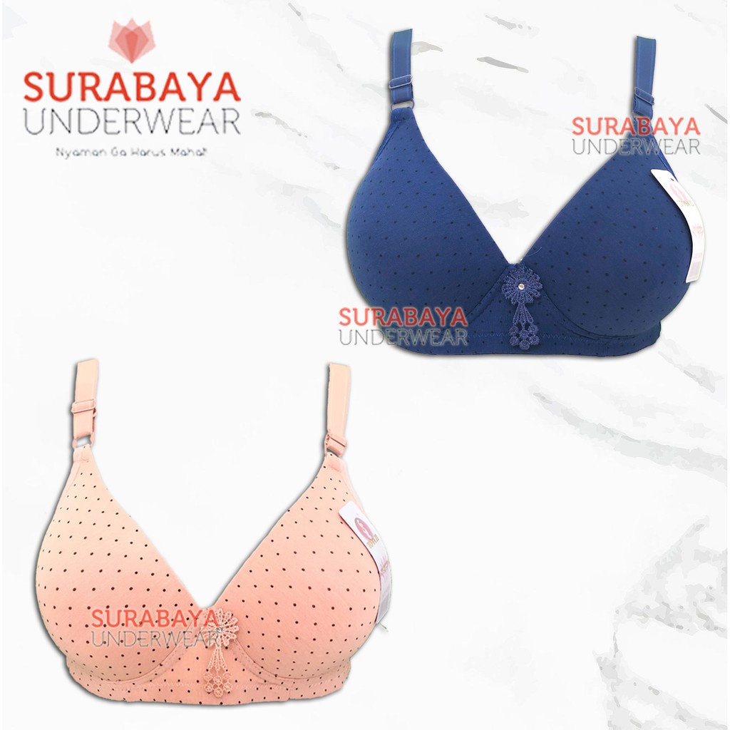 BRA/BH KATUN BINTIK KAIT 3 NO KAWAT (SIZE 34-44) MERK TOYAZI
