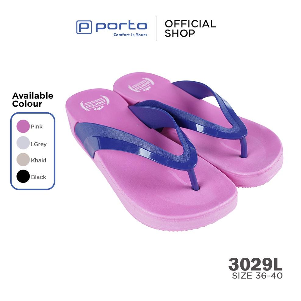 CHEKOUT Porto 3029L - Sandal Wanita Sandal Jepit Casual Santai Sandal Rumah Karet Terbaru