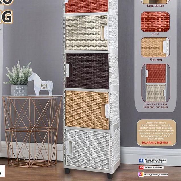➯ Akako swing Lemari pakaian lemari plastik Akako ♤