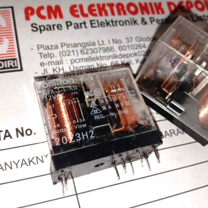 Terlaris Relay G2R-1-E Dc12V Omron 8Pin 16A 12Vdc 12 V 8 Pin
