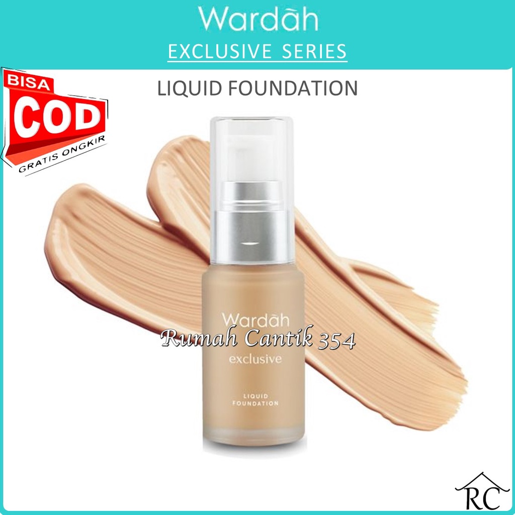 Rumah Cantik Wardah Exclusive Liquid Foundation  - Foundation Matte Yang Tahan Lama Hingga 8 Jam - Bisa COD RumahCantik354 Beauty Skincare Kosmetik Medan Cosmetics