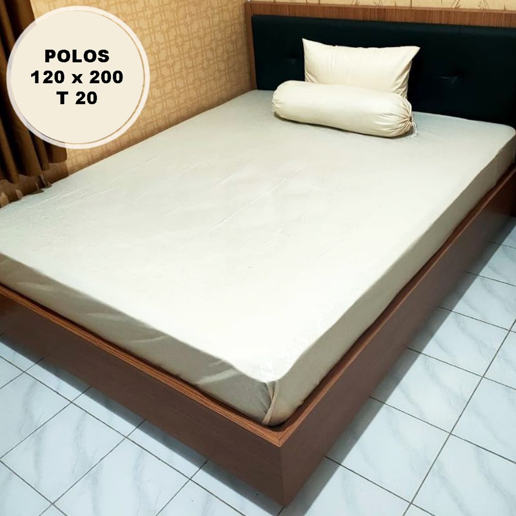 [✅COD] Paket Seprei Sprei Polos 120x200 Dan 2 Sarung Bantal Guling Homemade Katun Embos Dekorasi Kamar Perlengkapan Rumah