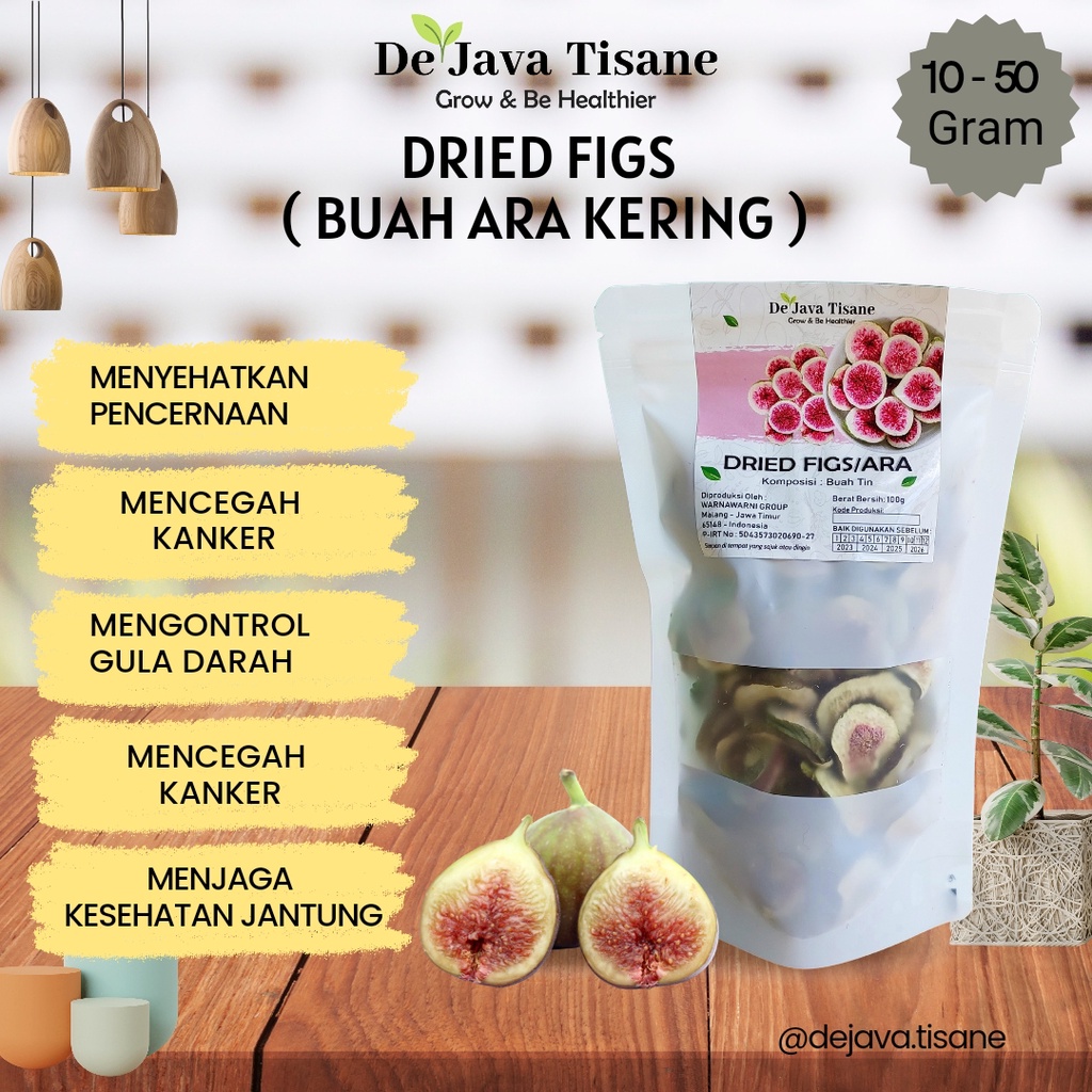 

Dried Figs Fruit Tea 10 - 50 gr Teh Buah Tin Kering Buah Ara Iris Kering