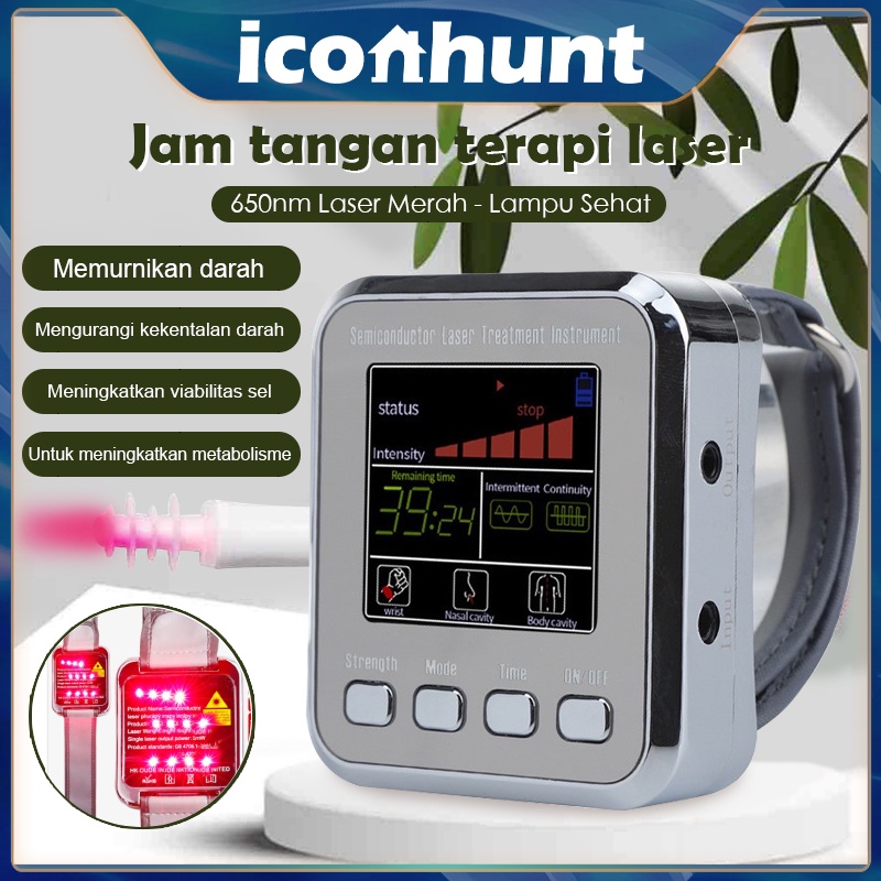 Jam tangan Terapi laser 7/12/15 titik dr laser fisioterapi untuk jantung mempercepat pemulihan stroke[100%ORI]