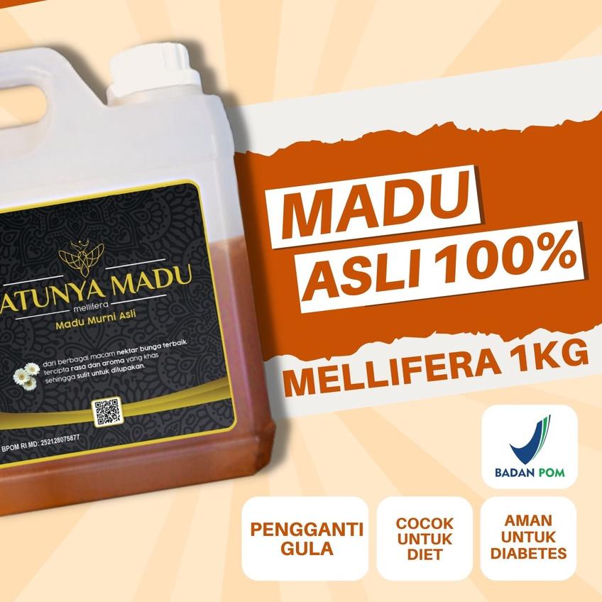 

➷ Murni Asli 1Kg Ratunya Mellifera Natural Pure Raw Honey ♛