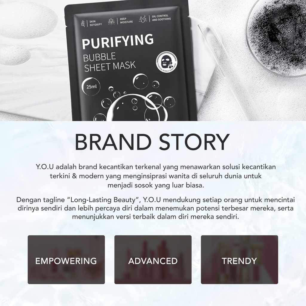 [BPOM][100% ORI&amp;READY]]YOU Purifying Bubble Sheet Mask Bubble Detox| Masker Wajah | Moisturizer &amp; Oil Control