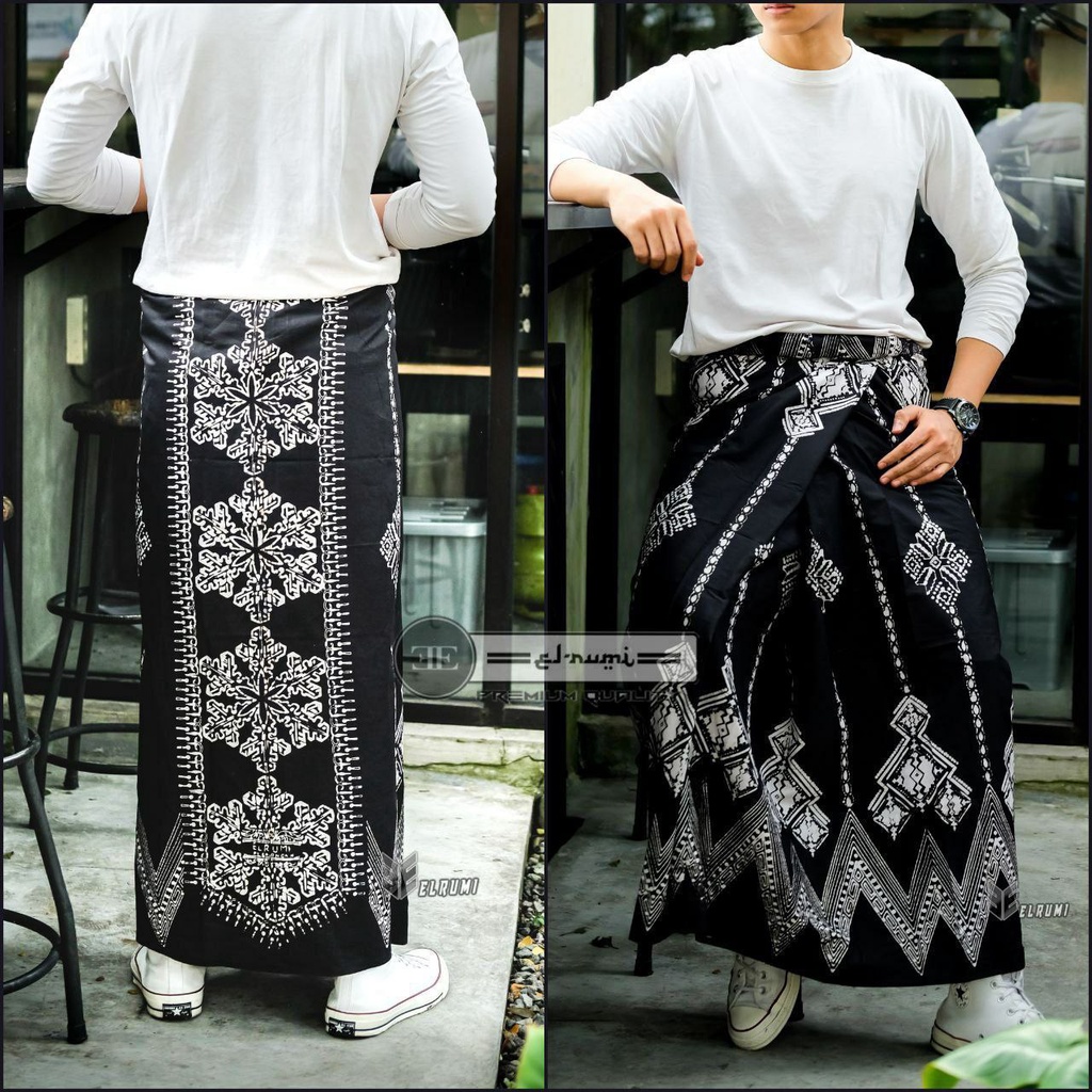 Sarung Batik Cap Original El Rumi Ukuran Dewasa Motif Asli Pekalongan Sarung Nu Pria dewasa Hitam So