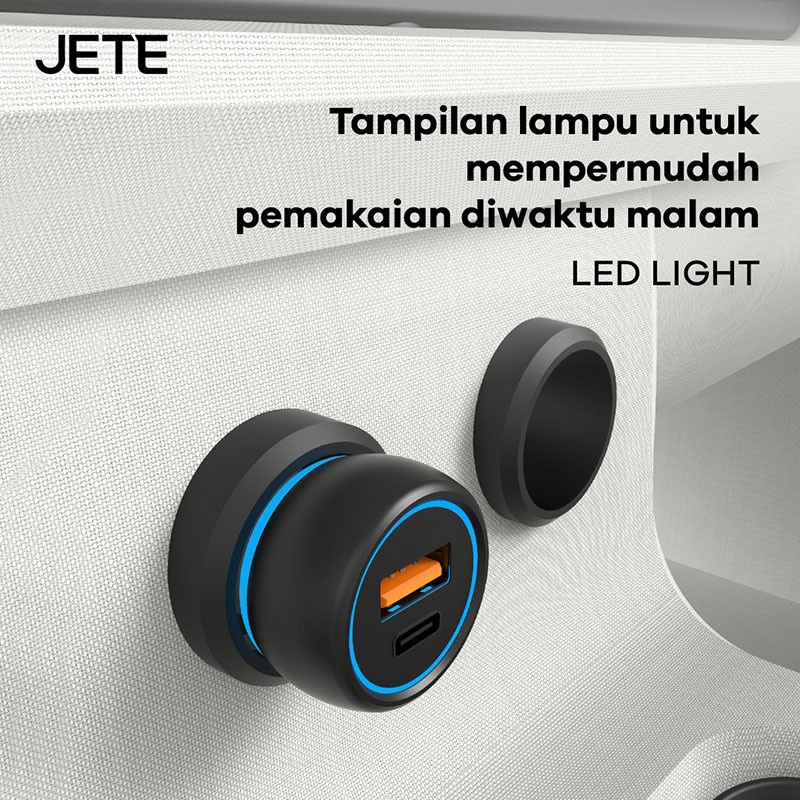 Car Charger Fast Charging 48W 2 Output with PD JETE J6 - Garansi 2 Tahun