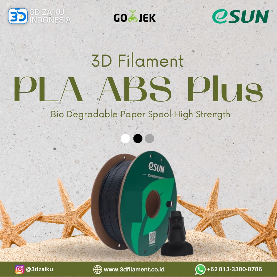 eSUN PLA Plus 3D Filament Bio Degradable Paper Spool High Strength