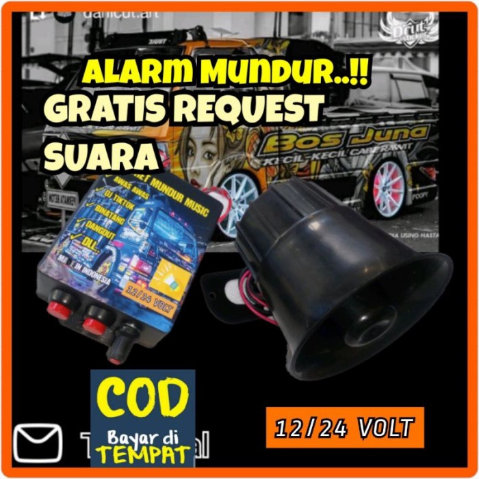 alarm mundur truk / alaram mundur mobil awas mp3 alarm mundur 12/24