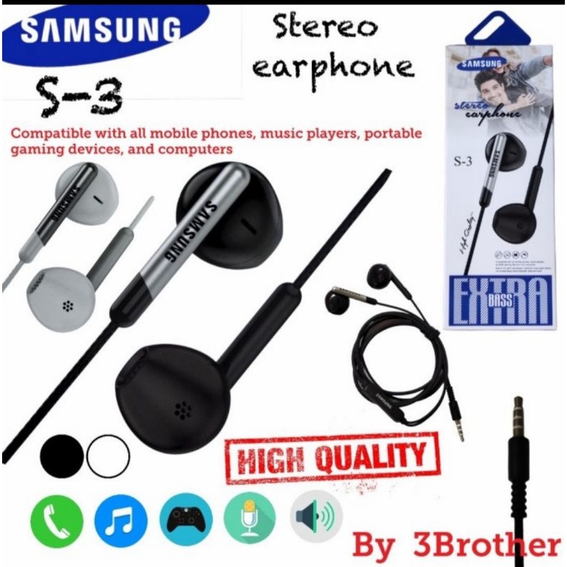 Headset Handsfree Samsung S-3 Earphone S3