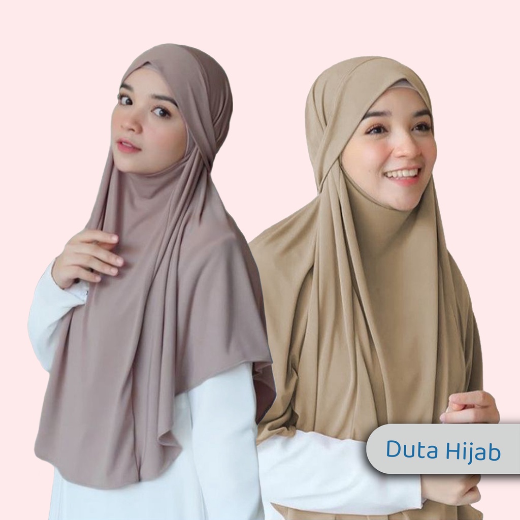 Jilbab Kerudung Khimar French Khimar Niqob Cadar 2 In 1 Jersey