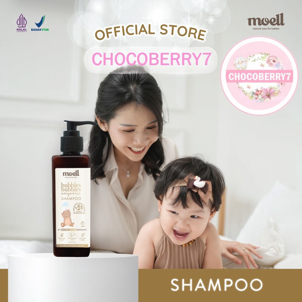 Moell Bubbles Bubbles Everywhere Shampoo / Shampoo Baby 185 ml