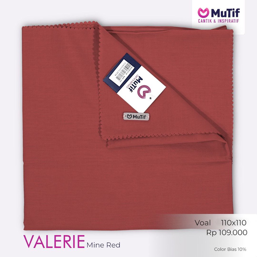 MuTif 100% ORI | Voal KRD Valerie Segi Empat 110 x 110 | Voal MuTif