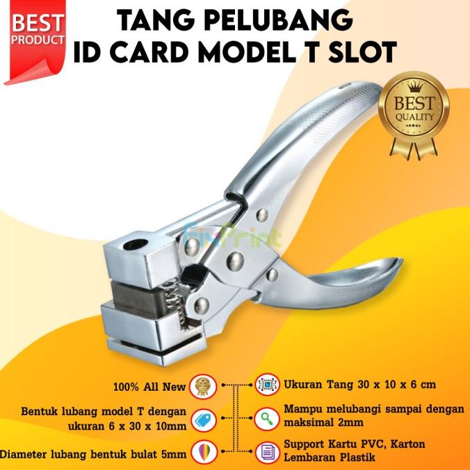 

Tang Pelubang ID Card Model T Slot, Punch Airplane Hole PVC