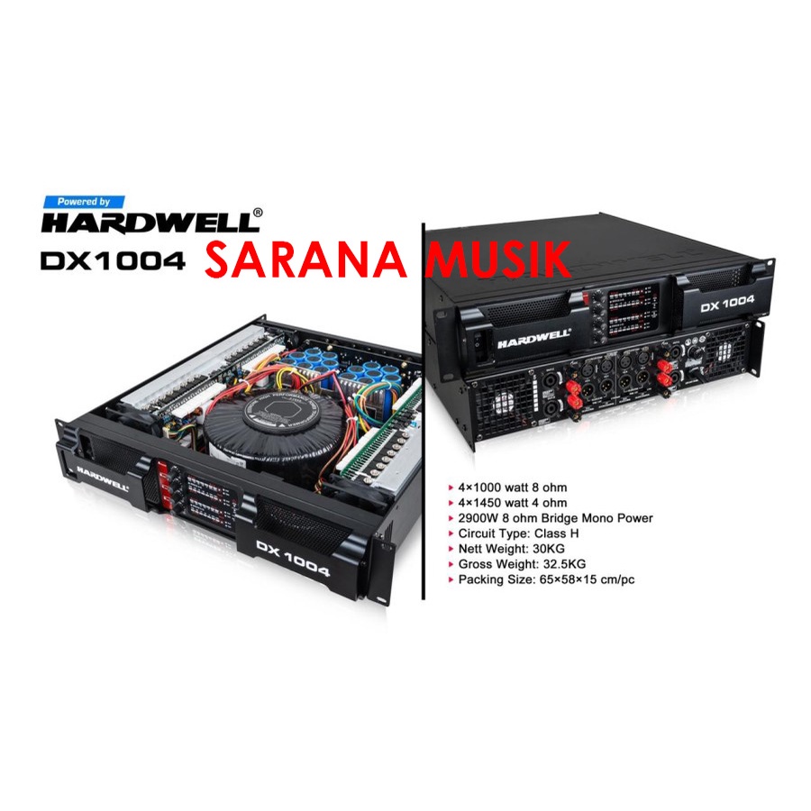Power Amplifier HARDWELL DX 1004F DX1004F DX-1004F ORIGINAL 4 CHANNEL