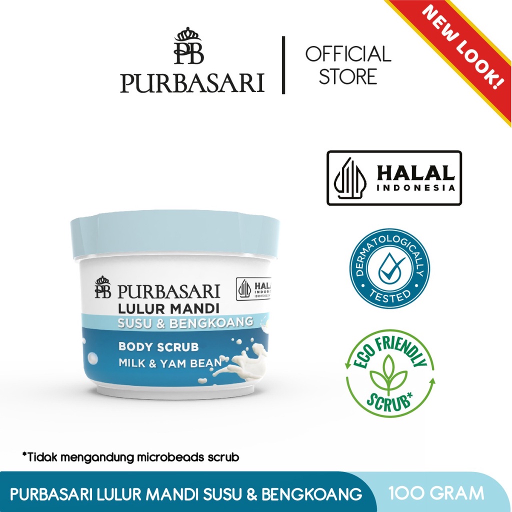 | LB | Purbasari Lulur Mandi 100gr BRightening | Bengkoang | Mutiara | Green tea | Susu&amp;Bengkoang | aloevera | zaitun | putih | habbatussauda | coffee milk | sakura glow - purbasari lulur bpom