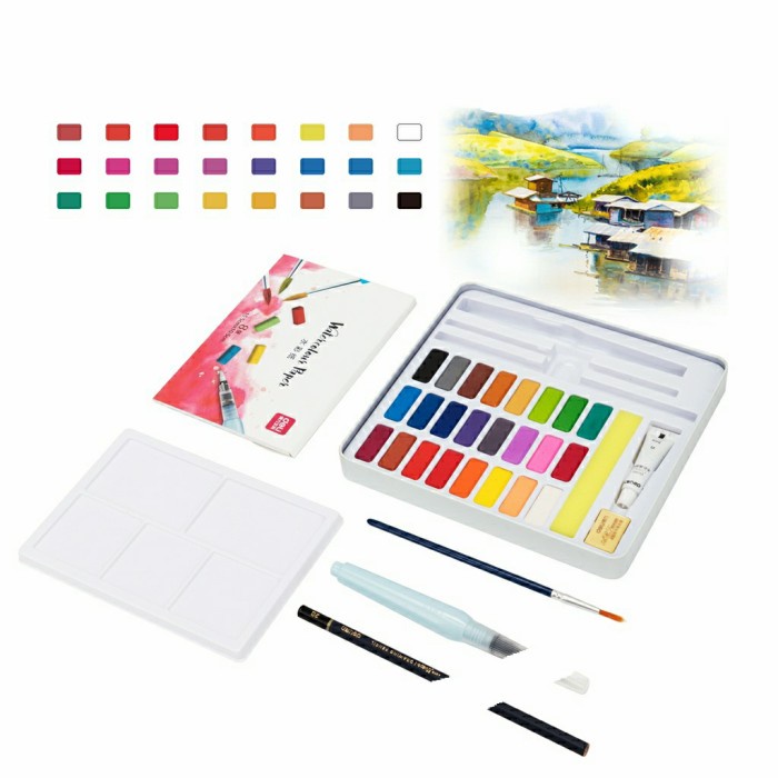 

Terlaris Deli 24 Solid Water Colour - Paket Belajar Watercolor Cat Air