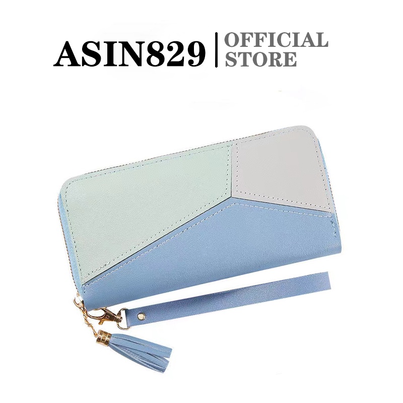 ASIN829 Dompet Lipat Wanita Dompet Kulit Korea Dompet Fashion Wanita D57 Impor Dompet Wanita Panjang Dompet Cantik