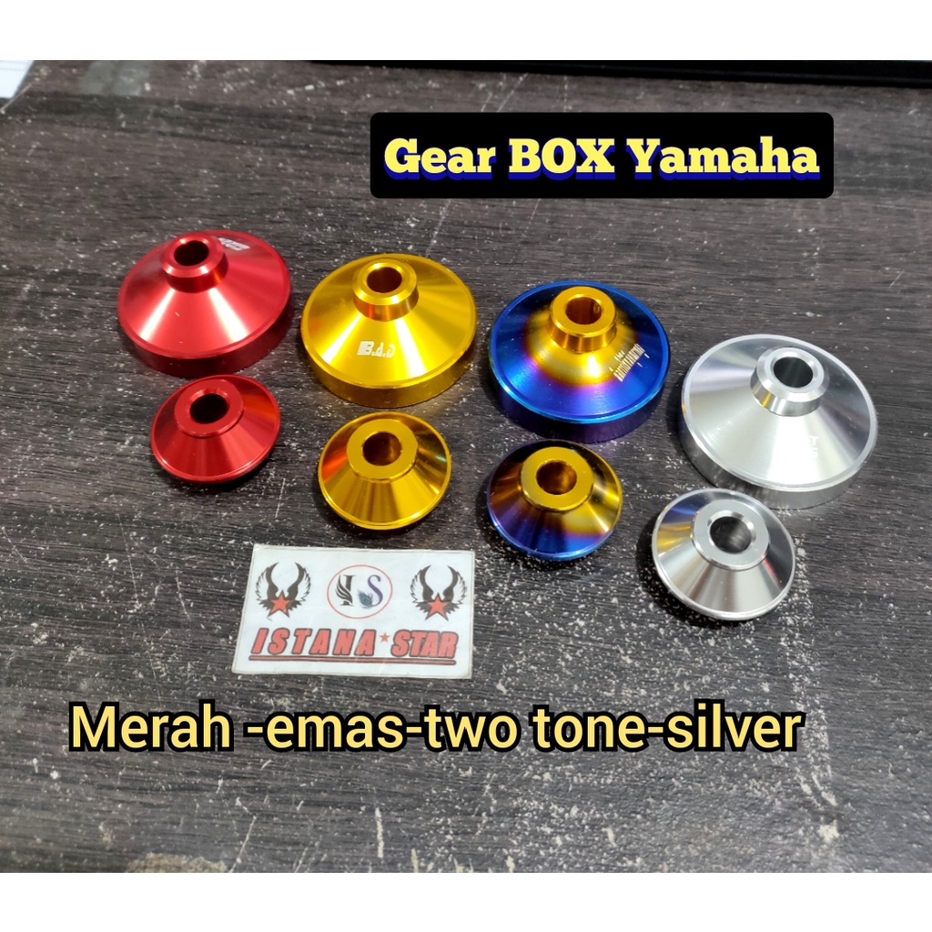 TUTUP GEAR BOX MATIC, MIO, FINO, MIO SPORTY, SOUL, GT, M3, DL emas merah silver 2 tone