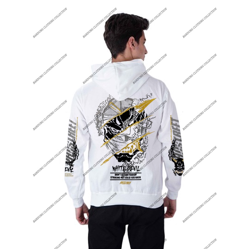 PROSTREET WHITE DEVIL PUTIH HOODIE PROSTREET DEWASA PRIA WANITA SIZE M L XL XXL / HOODIE SUNMORI PRIA TERBARU 2023