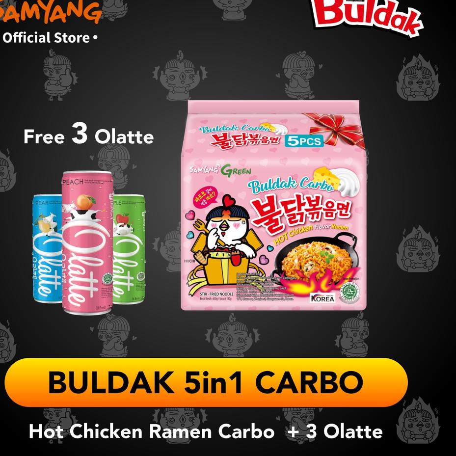 

✯ 5 in 1 Samyang Carbonara + 3 Olatte ✸