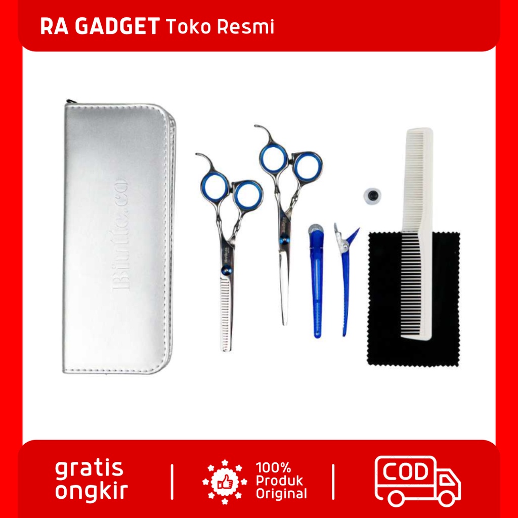 Gunting Rambut Salon Profesional Babershop Stainless Steel Lengkap Full Set / Gunting Potong Pangkas