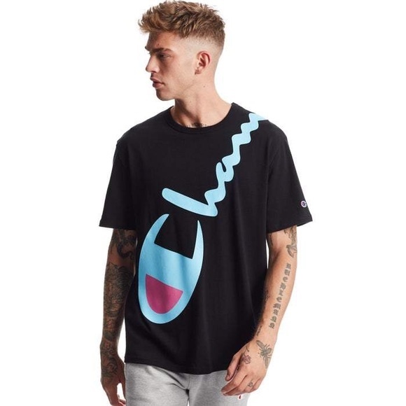 kaos tahirt CHAMPION casual champion big logo art style