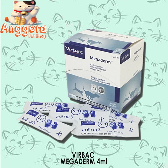 Vitamin Kucing &amp; Anjing VIRBAC MEGADERM Sachet 4ml