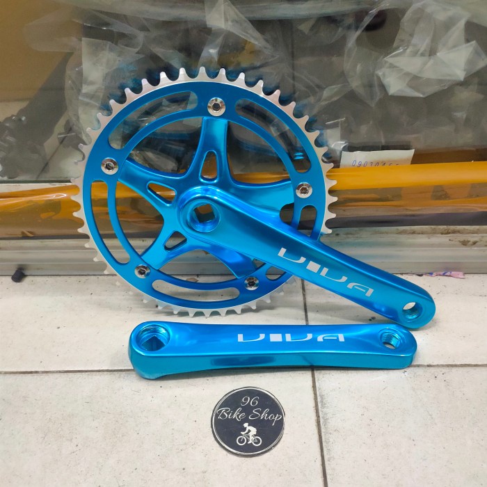 Terlaris Crank Fixie Viva 46T Bcd 144Mm Biru