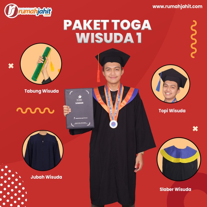 Paket Toga Wisuda/Toga Wisuda/Perlengkapan Wisuda/Paket Hemat Toga