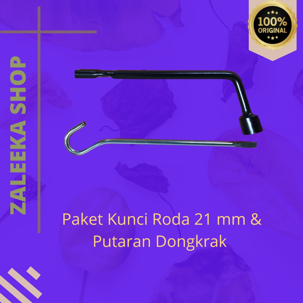 Paket Kunci Roda 21 MM &amp; Tuas Dongkrak Mobil Avanza / Xenia Metema Original