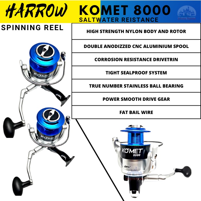 Reel Spinning Harrow Komet 8000