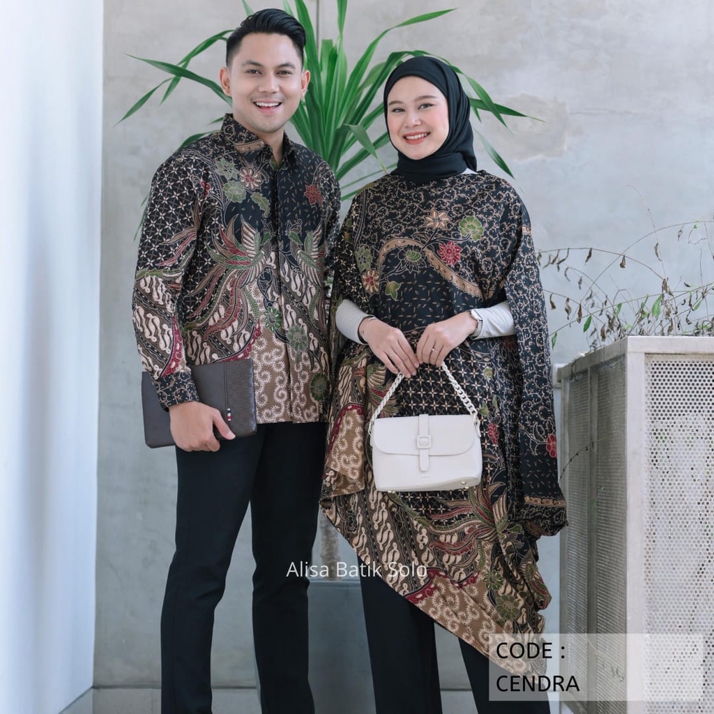 KAFTAN - Couple Kaftan CENDRA Neena Terlaris / Batik solo / Sarimbit Batik Kaftan / Batik Dewo / Kem